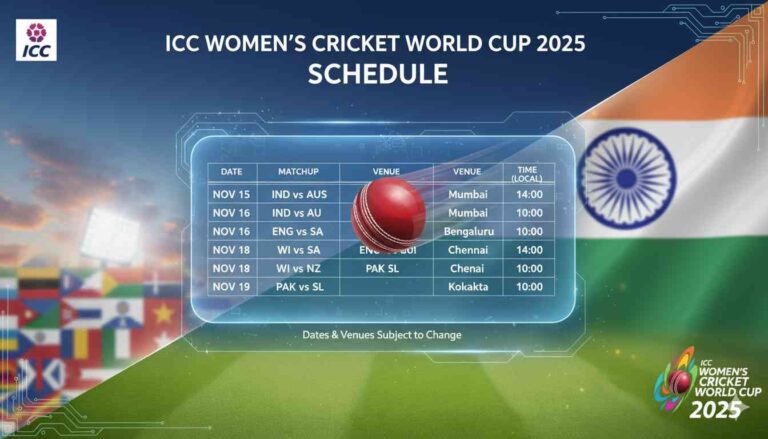 ICC Women's Cricket World Cup 2025 Schedule